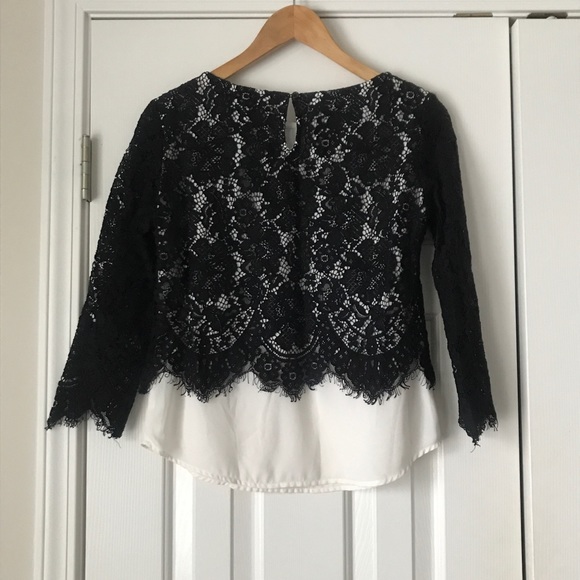 Banana Republic black lace overlay top - Picture 3 of 3